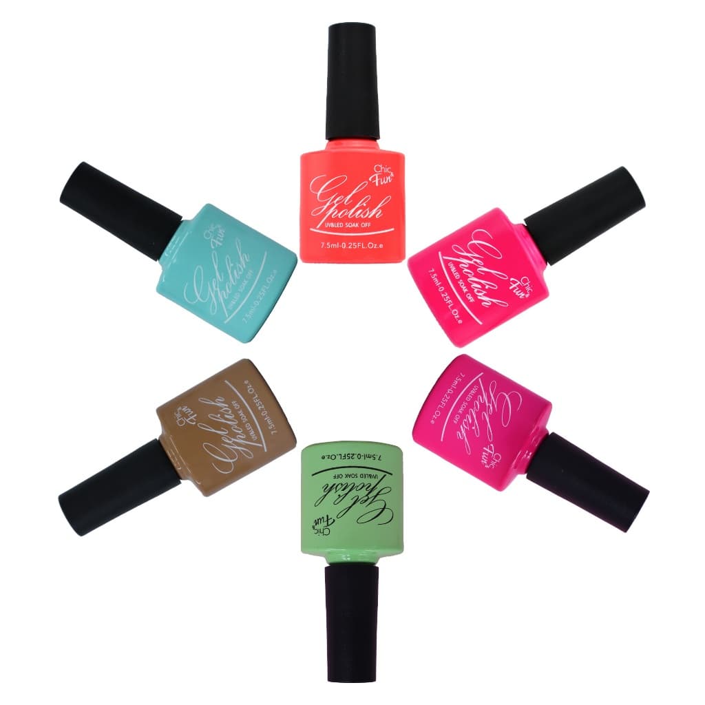 6 Esmalte Em Gel Led/uv Esmaltes Polish Gel Kit Unhas De Gel