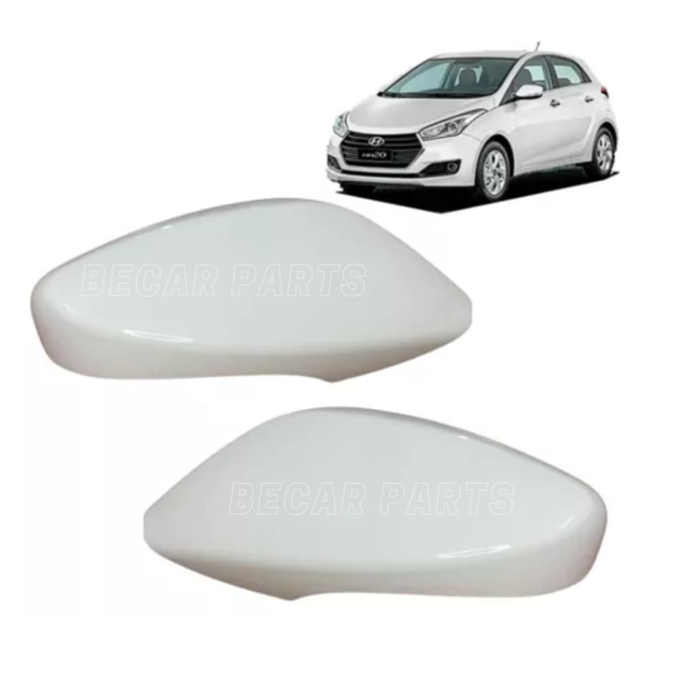 Capa Retrovisor Com Furo Hb20 2012 2013 2014 2015 2016 2017 2018 2019 Branco