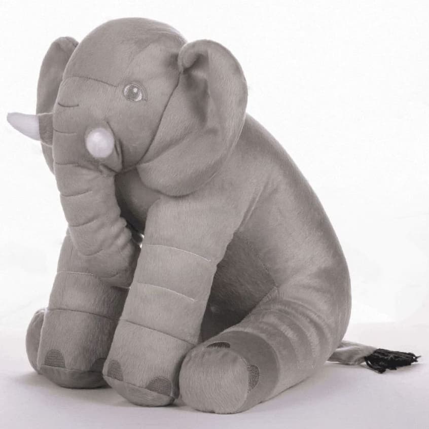 Almofada Elefante Pelúcia 60cm Travesseiro Bebê Antialérgico Infantil