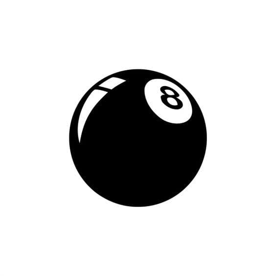 ADESIVO BOLA 8 PARA CARRO/MOTO 5,5 CENTÍMETROS