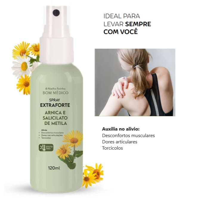 Spray Arnica e Salicilato de Metila 120 ml – Abelha Rainha