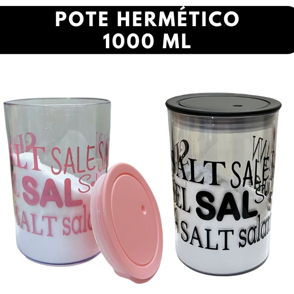 Pote Hermético Acrílico Sal