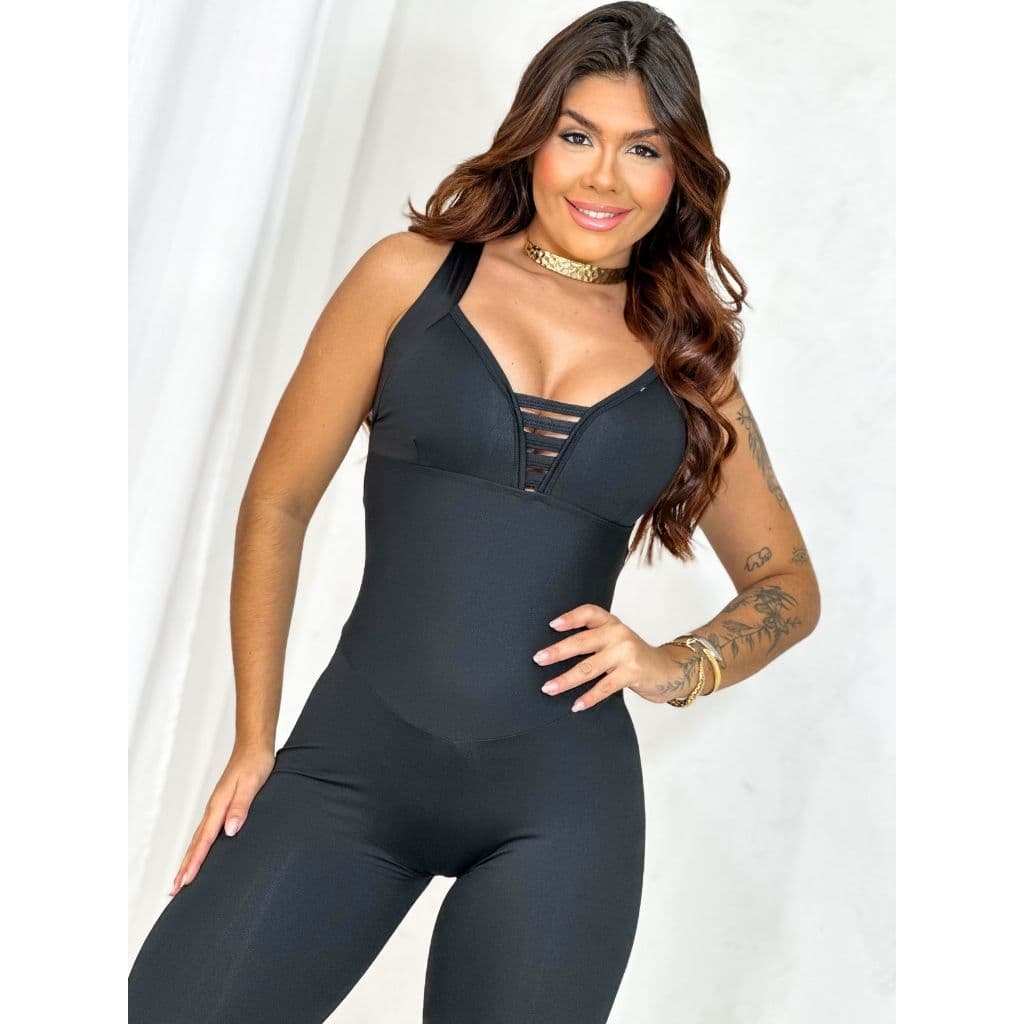 Macacão Feminino Fitness Academia SUPLEX LIGHT Empina Bumbum Roupa de Malhar