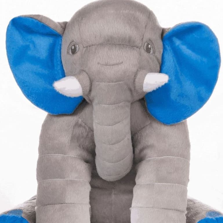 Almofada Elefante Pelúcia 60cm Travesseiro Bebê Antialérgico