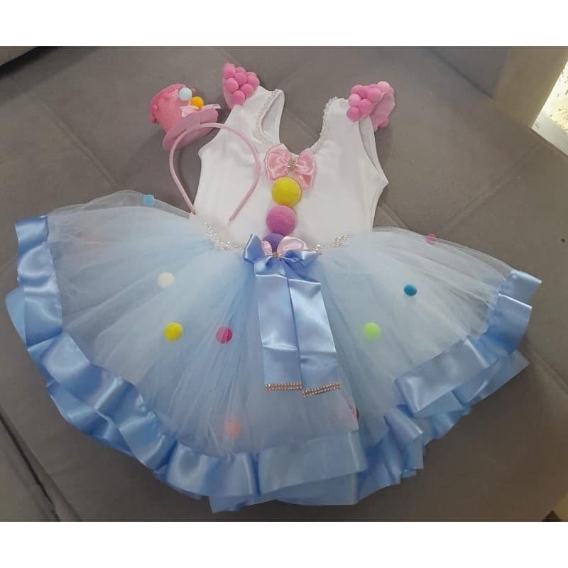 Conjunto Fantasia circo azul