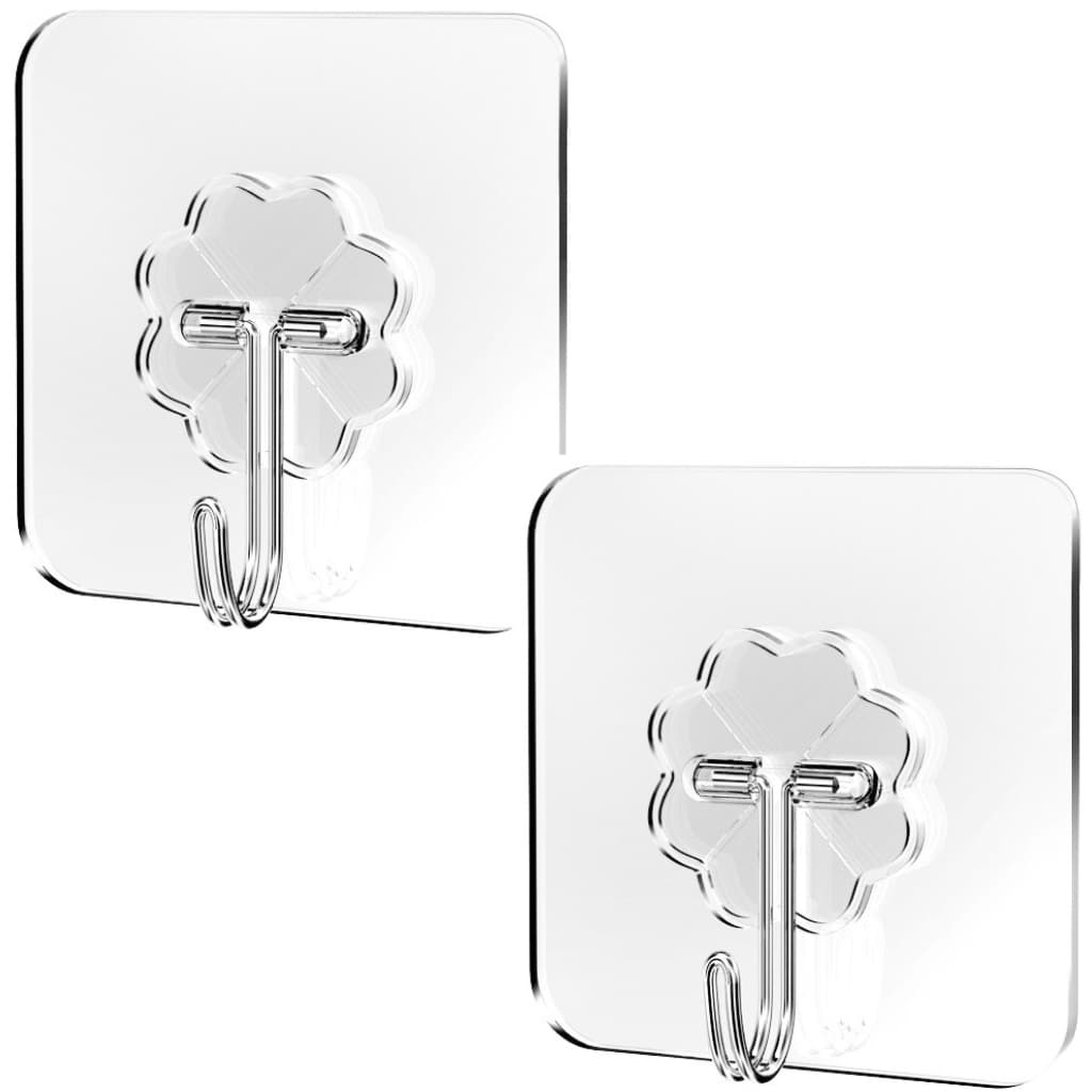 Kit 2 Ganchos Adesivos Parede Multifuncional Autoadesivo Autocolante Universal Gancho