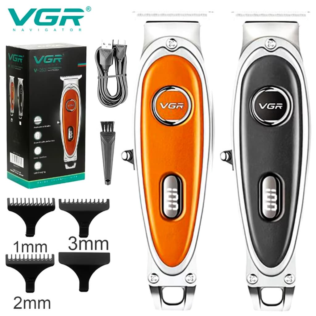 Maquina de Cortar De Cabelo Barbeador Profissional Visor de Led Bateria 800mah 7.000rpm Usb