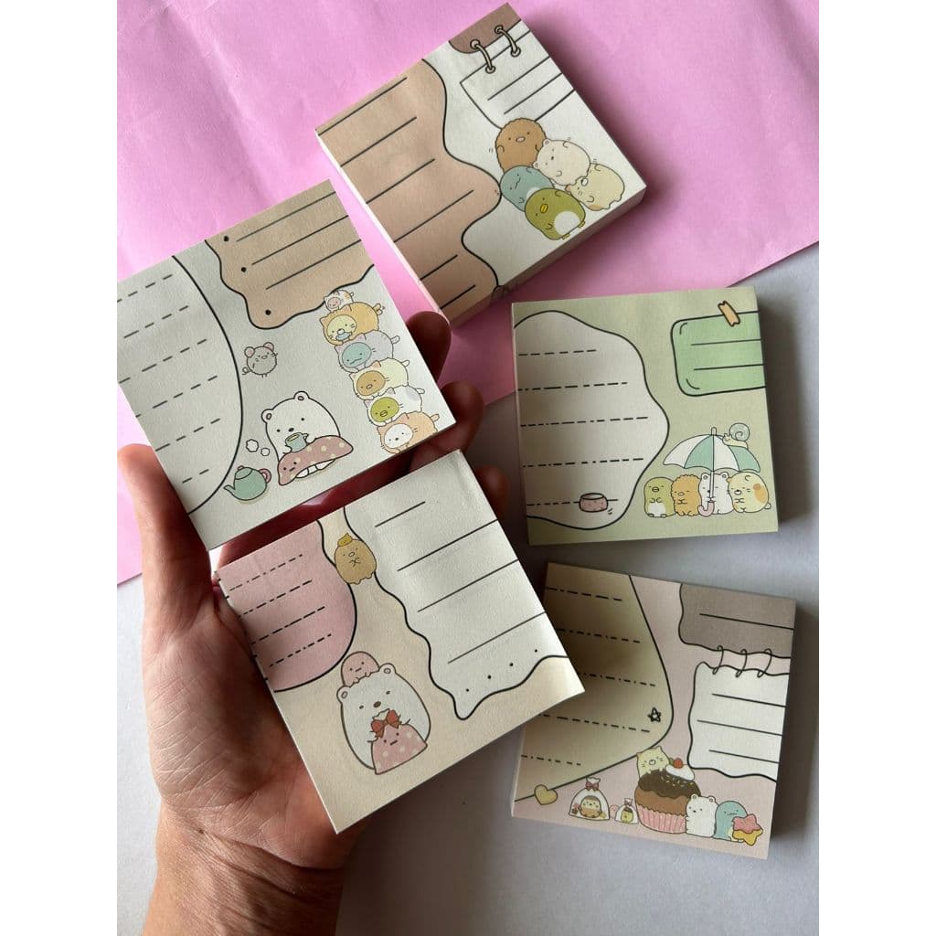 Bloco de Anotações Adesivo Fofo Mini Bloco de Notas Papelaria