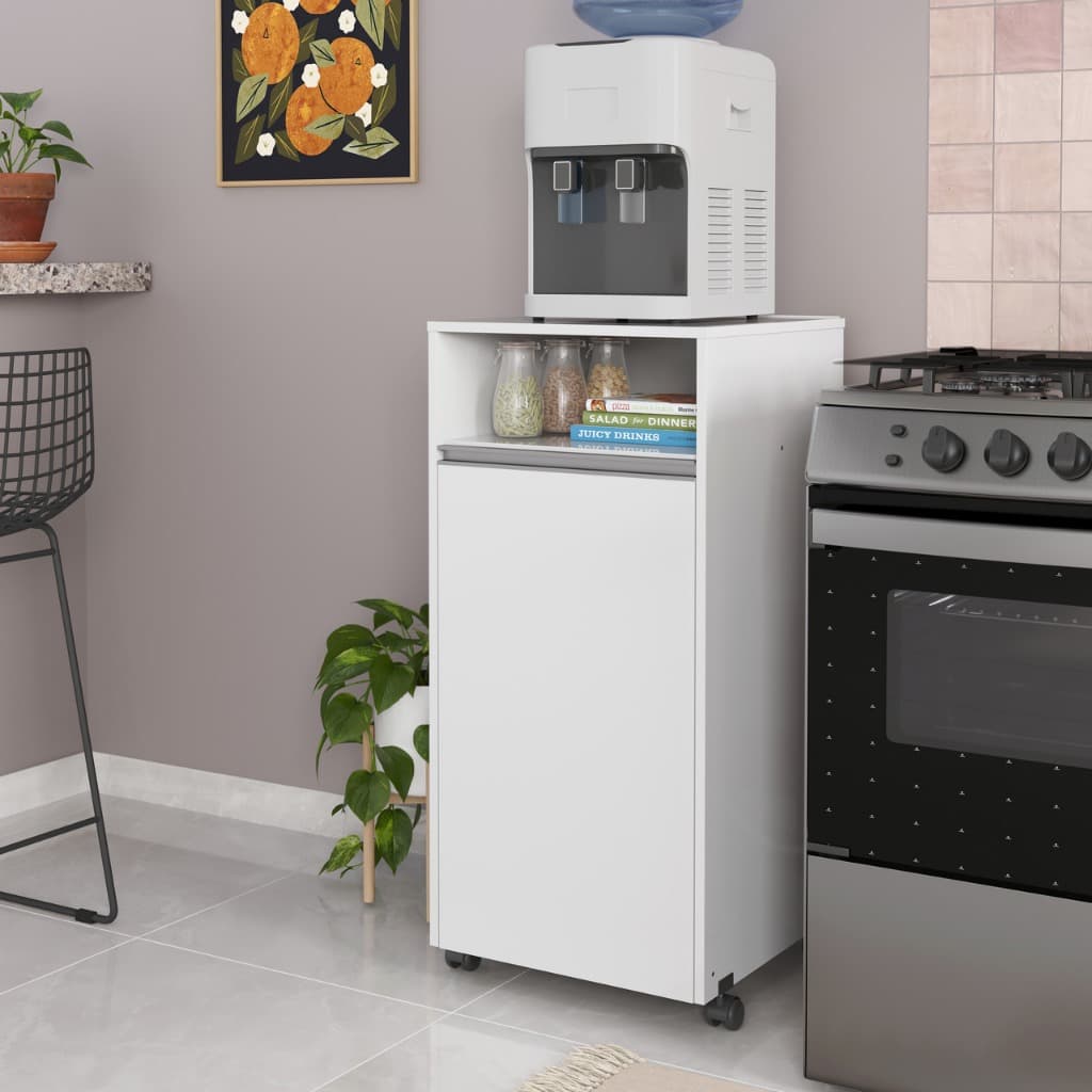 Aparador Suporte Para Cozinha Esconde Botijão De Gás Com Porta Rodízio