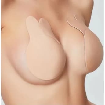 KIT 2 PARES Sutiã Mágico Adesivo Invisível Levanta Seio Push Up Orelha De Coelho