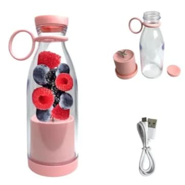 Mini Liquidificador 6 Lâminas portátil USB 420mL Elétrico Copo Liquidificador Portatil Recarregável
