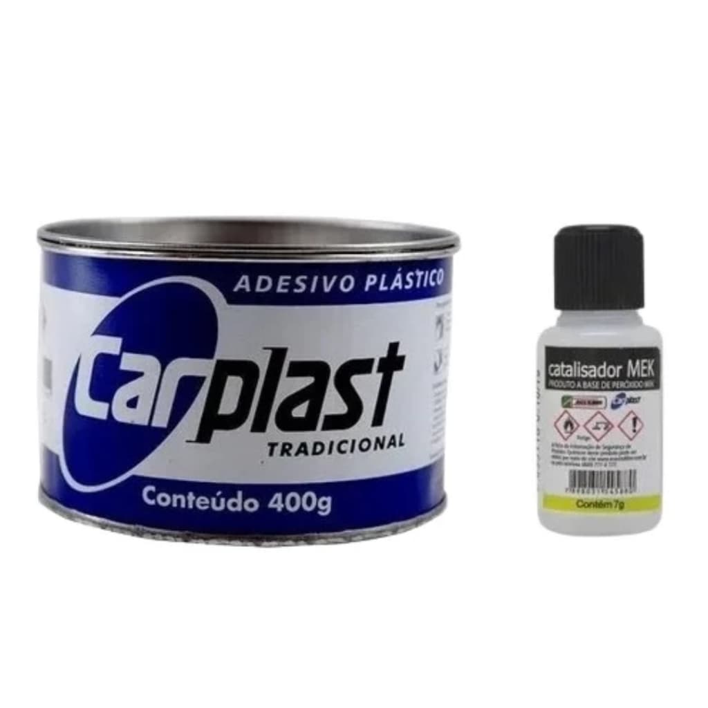 Massa Plástica 400g Com Catalisador Carplast Cinza