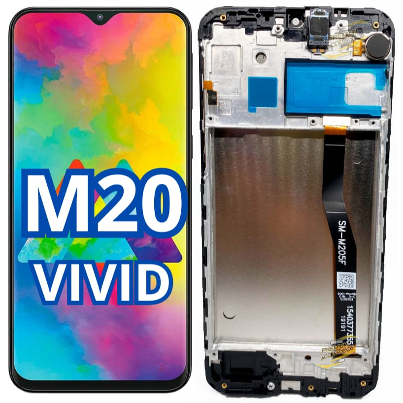 Tela Touch Frontal Display VIVID Compatível M20 M205m QUALIDADE PREMIUM PRO - A Pronta Entrega