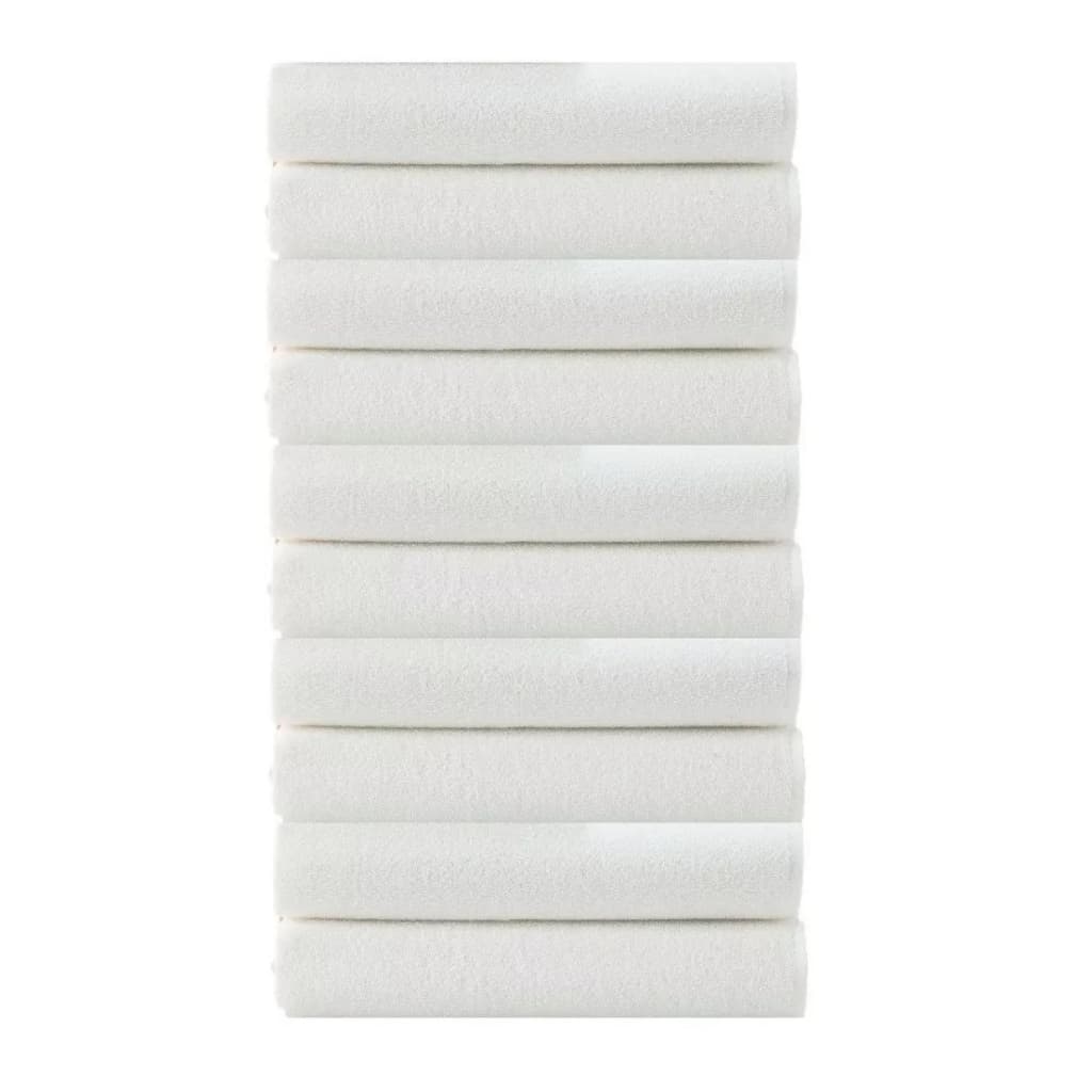 Kit 10 Toalha De Rosto Branca Solft Hotel Salão Pousada Teka Cor Branco Zurique