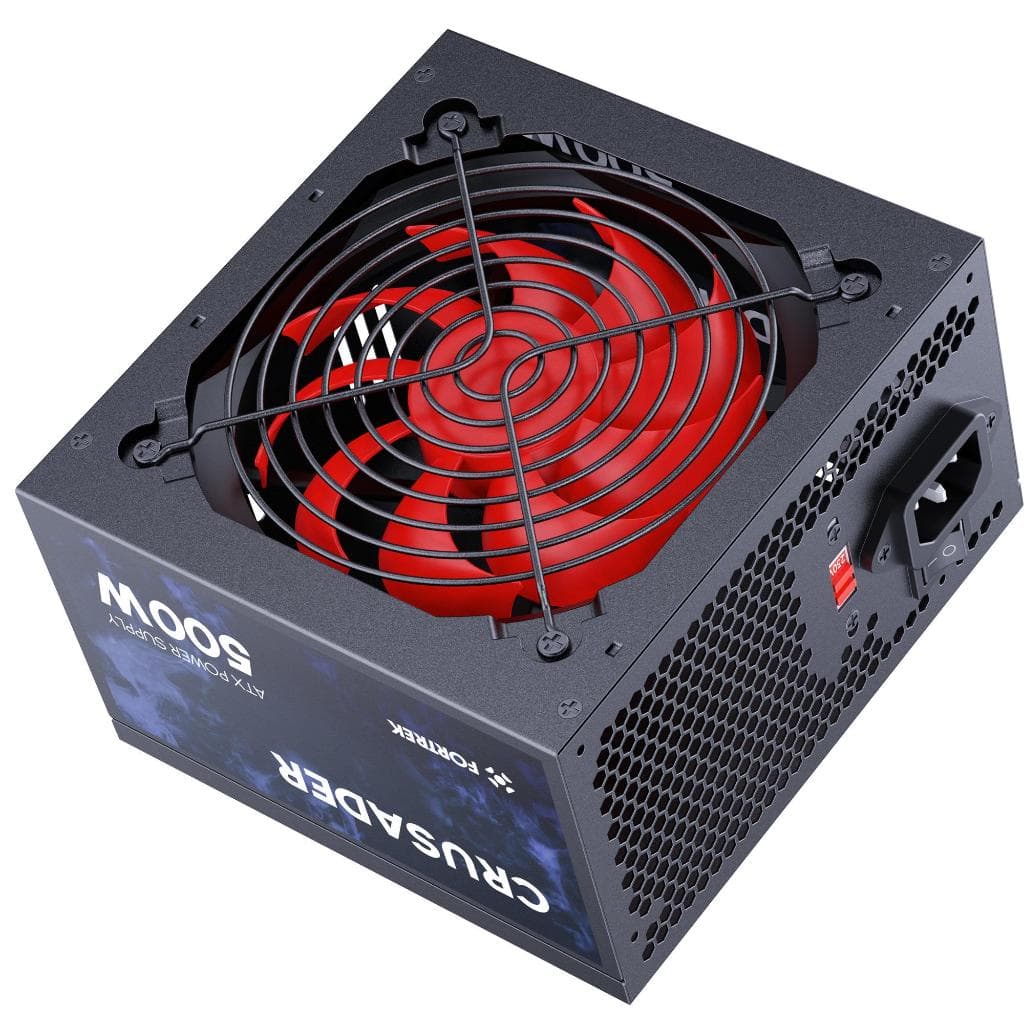 Fortrek Crusader Fonte 500w Bivolt Atx Pc Cooler 12cm Cor Preto Silenciosa