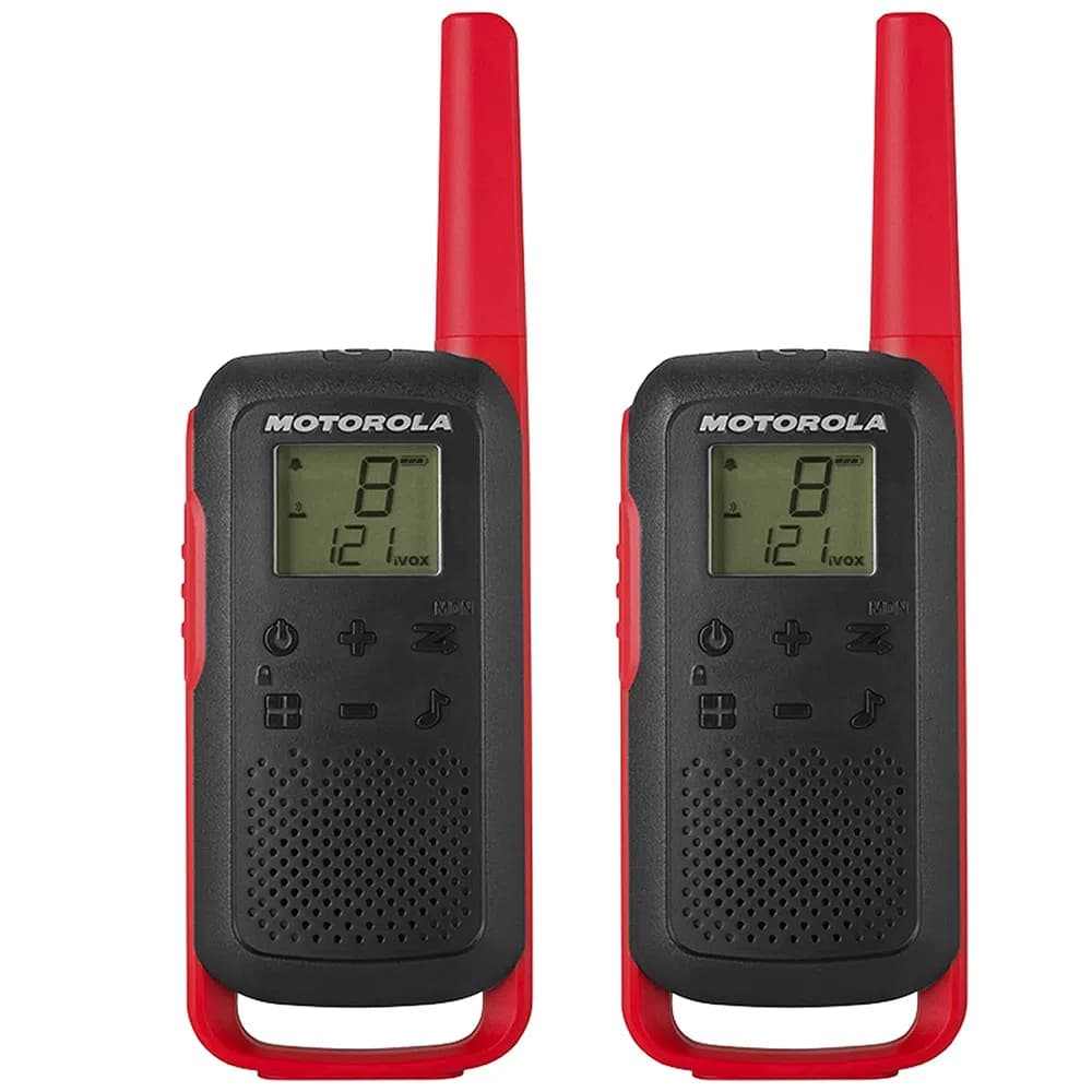 Talkabout Rádio Comunicador Motorola T210br Alcance Até 32km Bandas De Freqüência 462-467mhz Em Uhf Cor Vermelho
