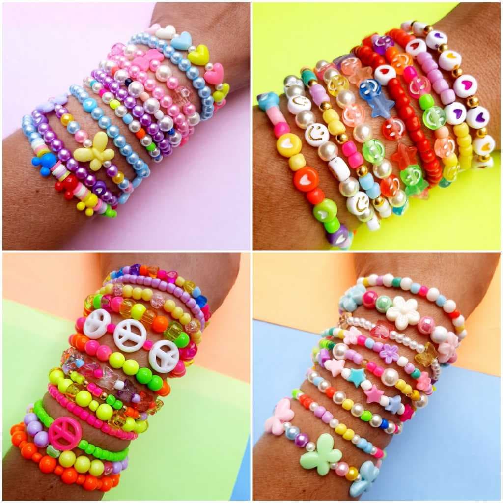 Mix de Pulseiras Coloridas 17cm  ou 15cm Kit Revenda Atacado Lembrança de Festa