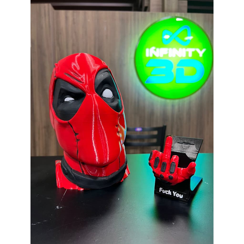 Suporte de Headset + Suporte de controle do Deadpool