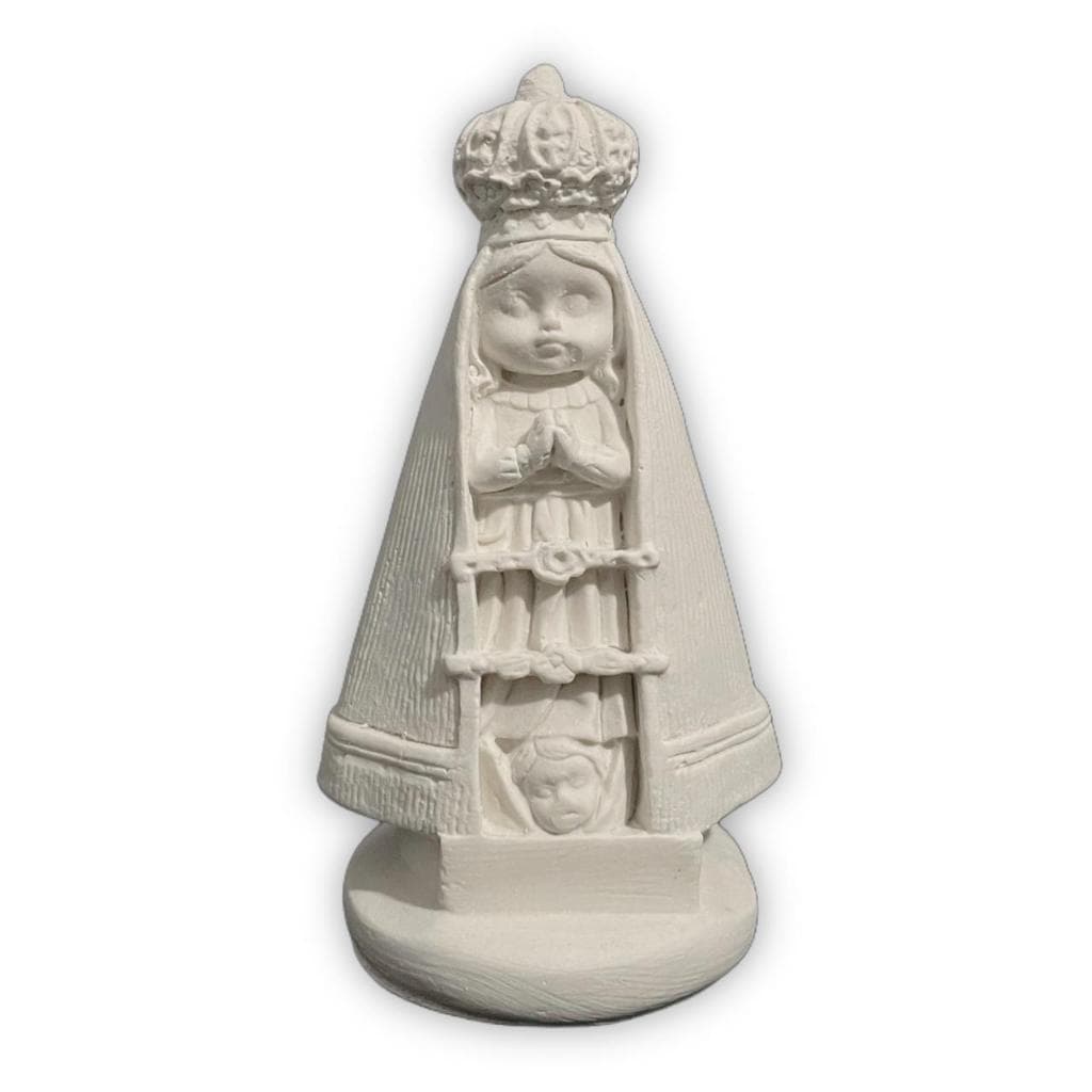 Nossa Senhora Aparecida Baby 9cm Gesso Cru