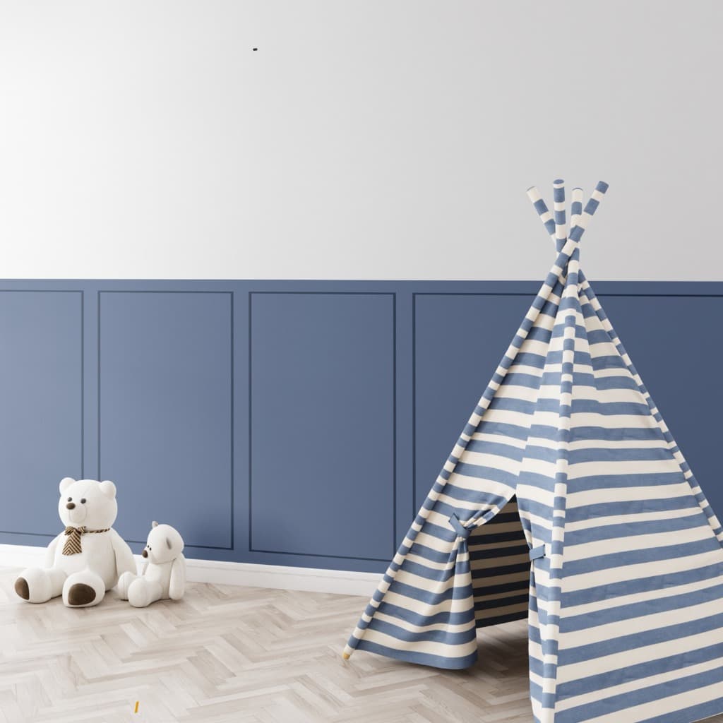 Papel de parede Adesivo  Boiserie azul Algidecor *SOB MEDIDA* / VALOR DE ACORDO M2 / INFORMAR ALTURA X LARGURA