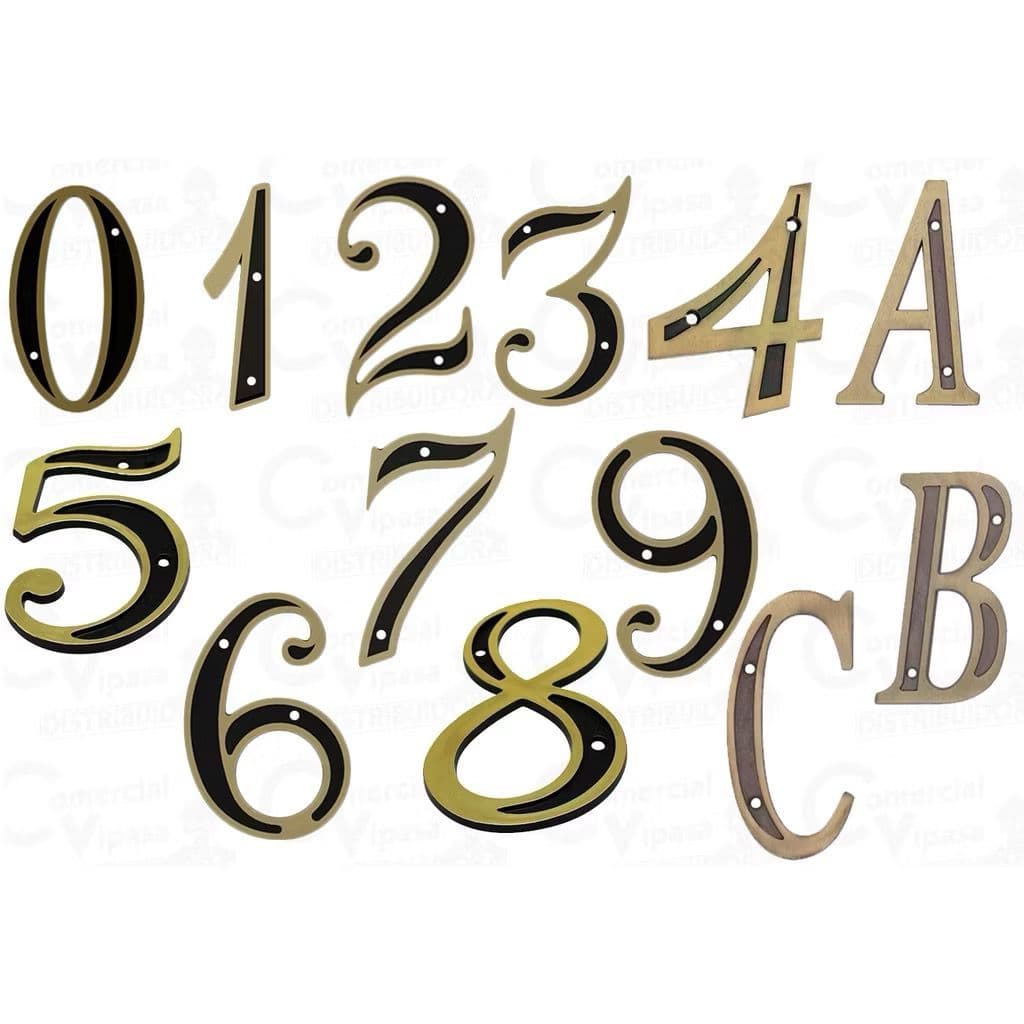 Números e letras para casa, residência, fachada, porta, numero, endereço 0 ao 9 e letra a b c