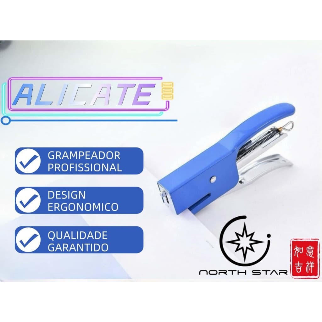 Alicate Grampeador Profissional de Metal Até 25 Folhas
