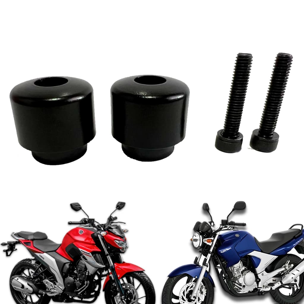 Par Pesos De Guidão Fazer 250 Com Parafuso Mod. Original (par) Preto