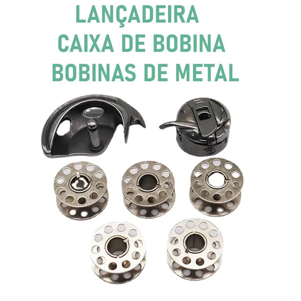 Caixa de Bobina Carretilha Metal Para Janome Elgin Singer Máquina De Costura Doméstica Acessórios De Costura Ferramentas