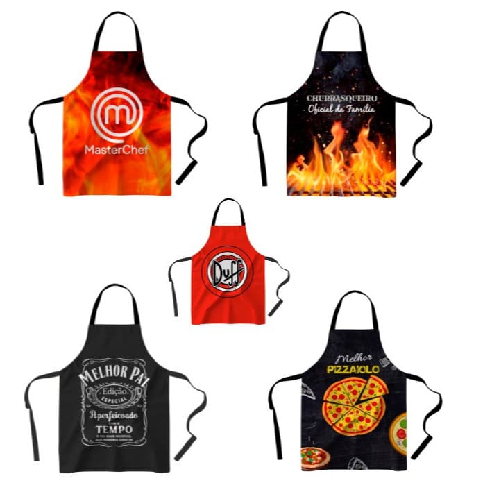 Avental Personalizado Cozinha Churrasqueiro Barbeiro Pizzaiolo Oxford