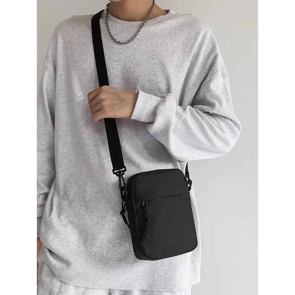 Mini Bolsa Shoulder Bag Transversal Sport Compact Alça Lateral Unissex