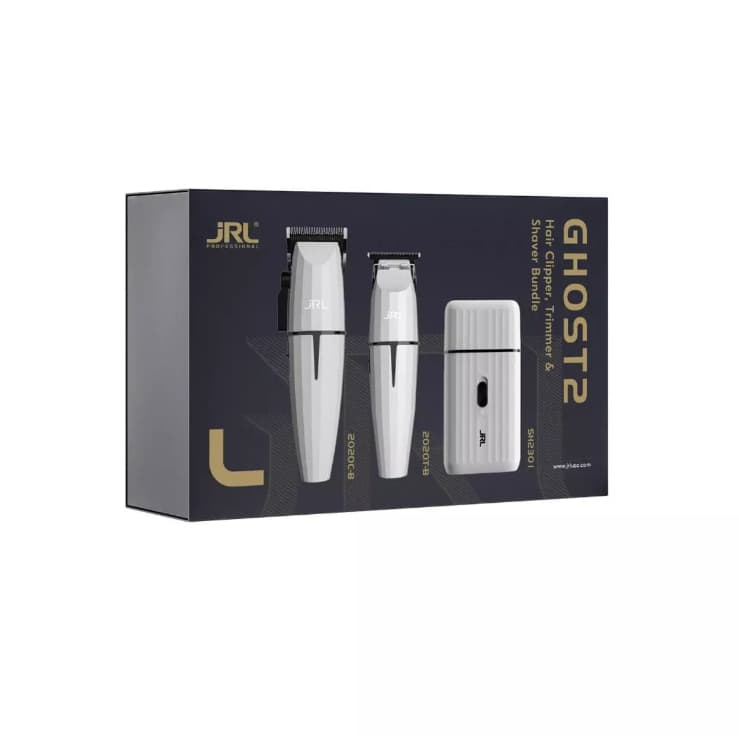 combo jrl JRL Onyx White GHOST - Bivolt jrl de corte jrl acabamento e shaver jrl