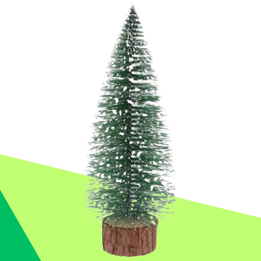 Mini Árvore De Natal Pinheiro Nevada Luxo Enfeite Premium De Mesa