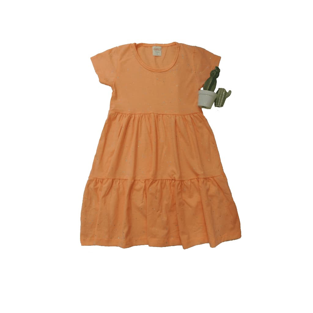Vestido Três Marias Com Glitter 50% Algodão 50% Poliéster Manga Curta