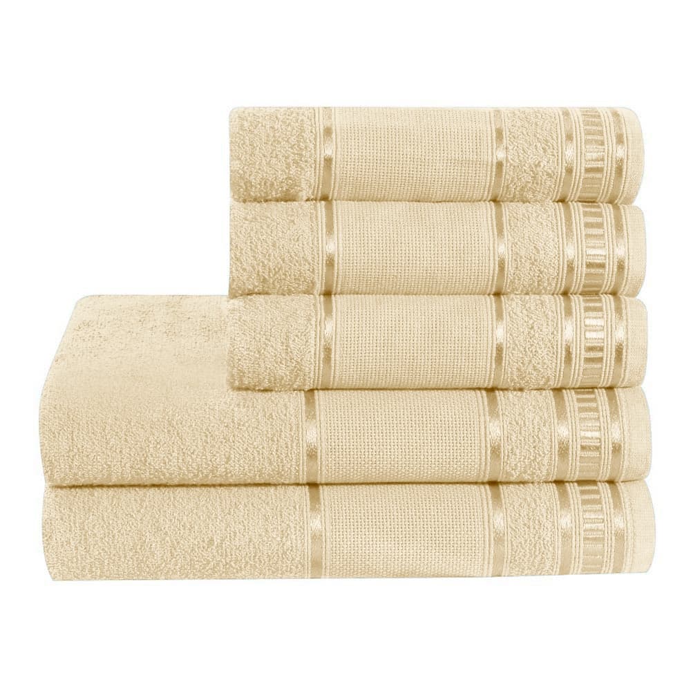 Jogo de Banho Premium 05 Peças Toalha 100% Algodão Felpuda Jogo de Banho Toalha Absorvente