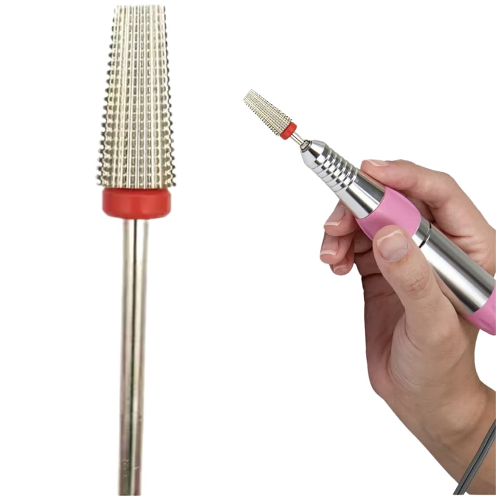 Broca Slim Tungstenio 3x1 Para Remoção Manutenção Unha Gel Fibra Acabamento Broca para unhas profissional Unha de gel