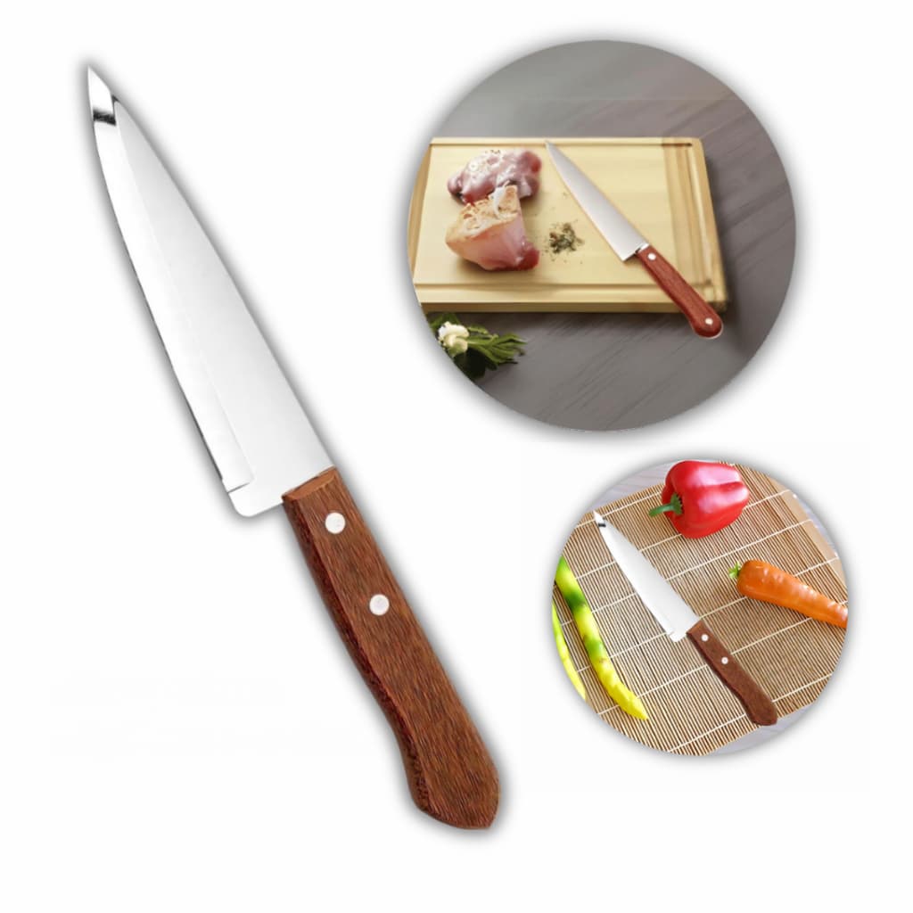 Kit 2 Facas de Cozinha 7" – Ideais para Cortes de Carne, Churrasco e Preparos Rápidos