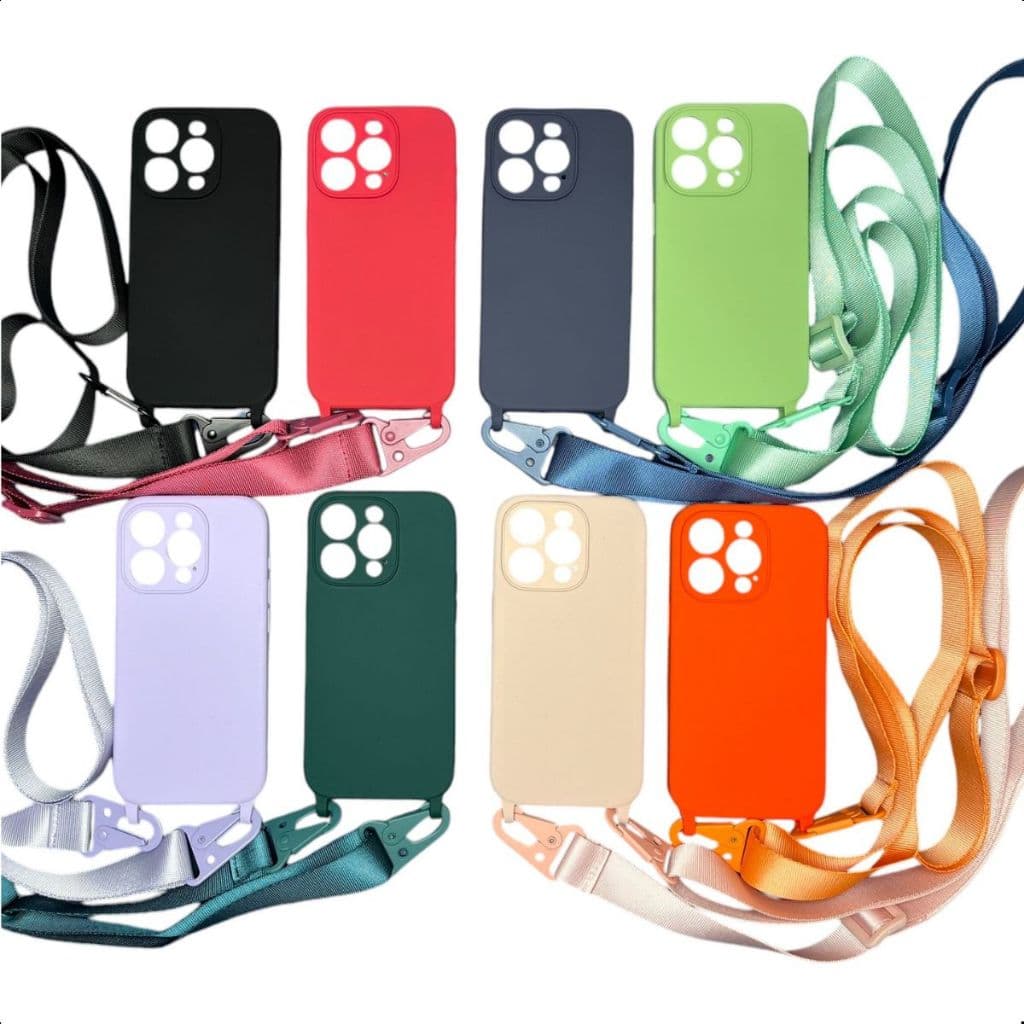 Capa Capinha Com Alça Crossbody Transversal Tiracolo iPhone 11 12 13 Pro ProMax Alça Robusta