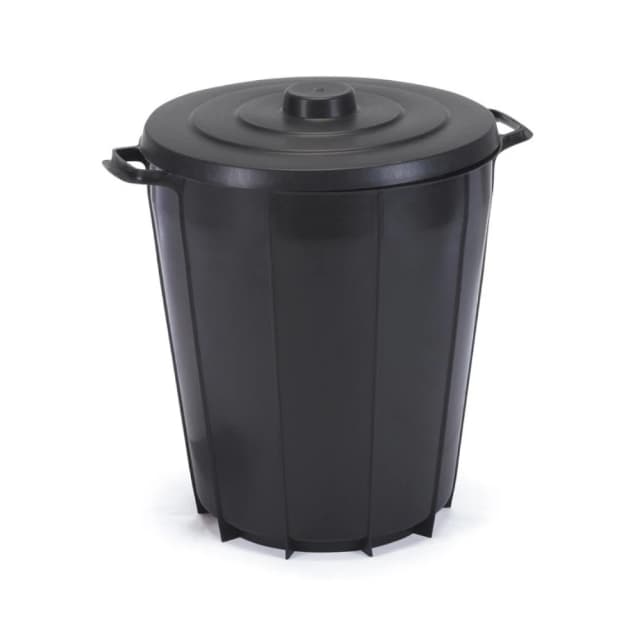 Lixeira 35 Litros Redonda Cesto De Lixo Plastico Reforcado Anti Odor Resistente Preto