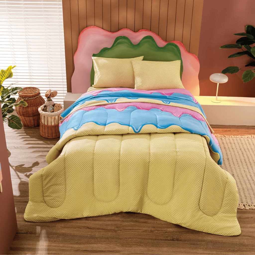 Colcha Casal Infantil  Menina 100% Algodão Alegro Plus 200X 230cm