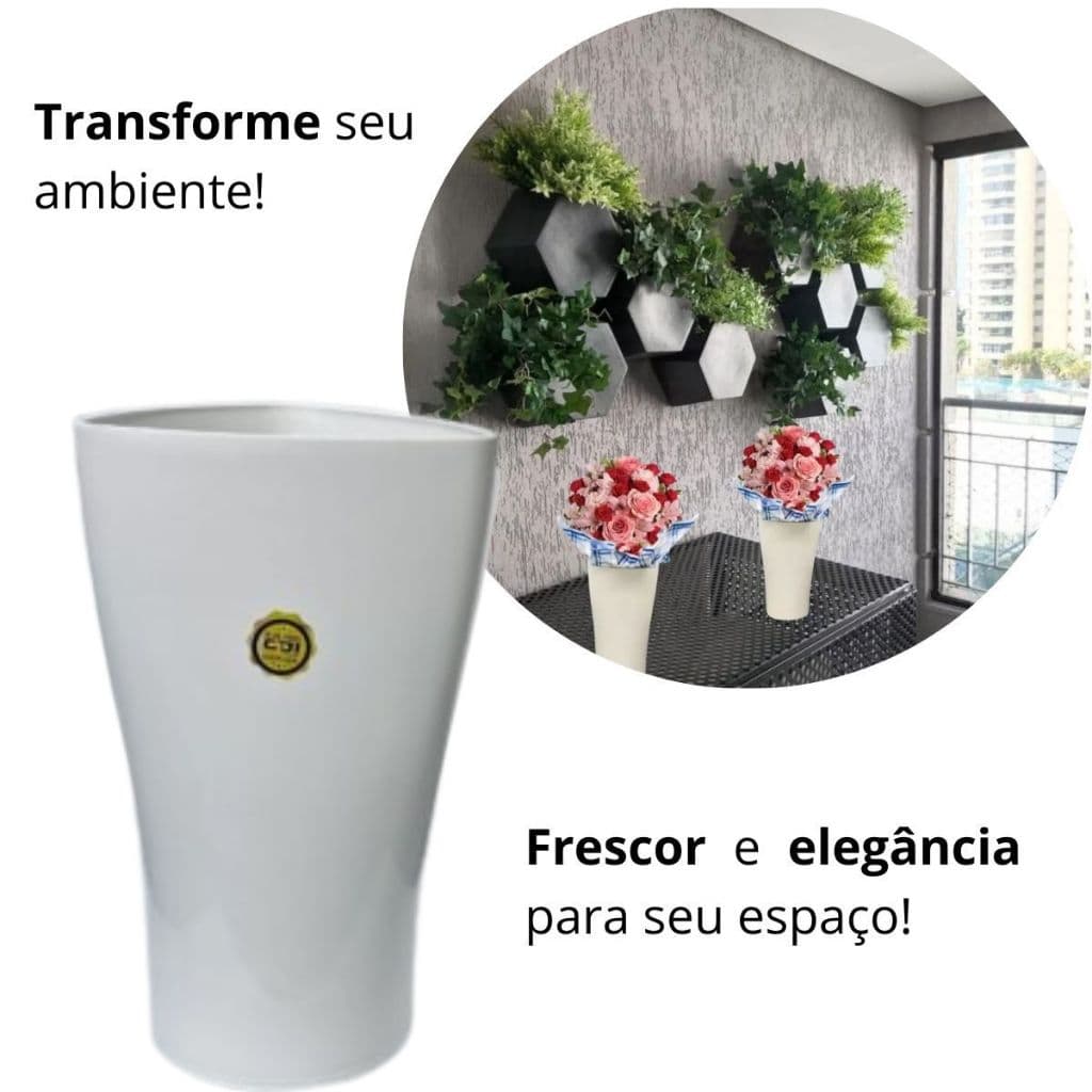 Vaso de flores 26cm reforçado