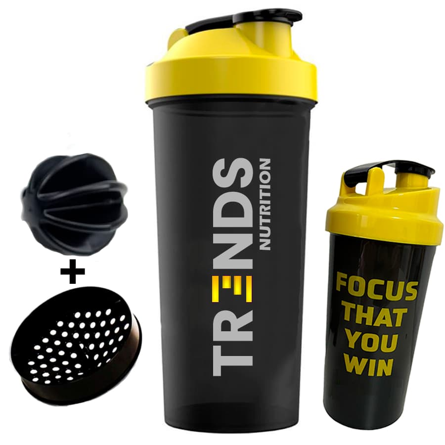 Coqueteleira Shaker - Academia 600ml - Trends Nutrition Fumê