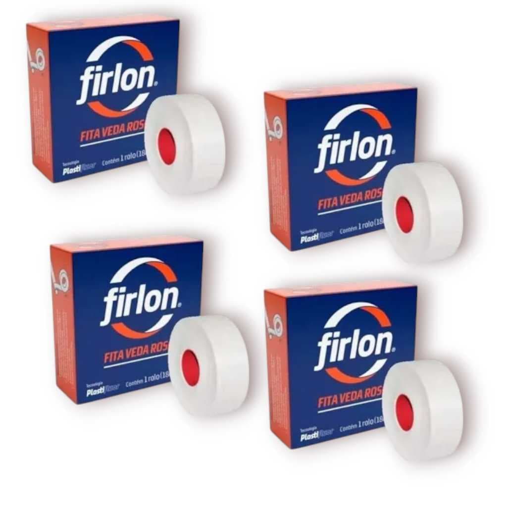 Kit 4UN Fita Veda Rosca Teflon 18mm X 10m Firlon