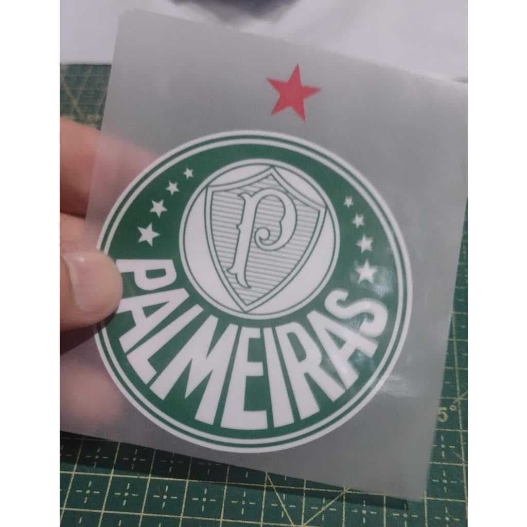 Adesivo  Têxtil Termocolante para tecidos Time de Futebol Palmeiras com Estrela Vermelha