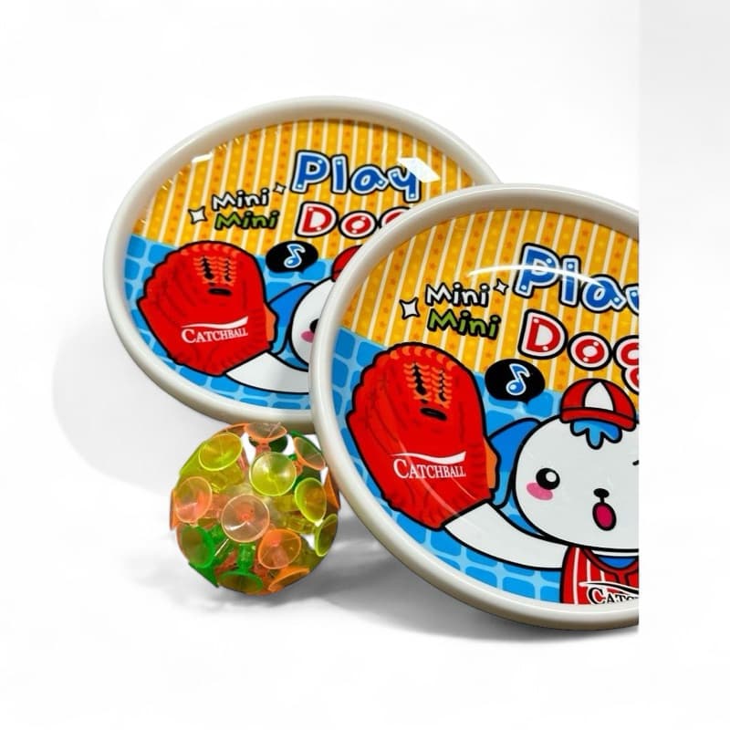 Brinquedo  Bateu Colou + Bola Ventosa Brilhante Jogo Raquete Que Gruda