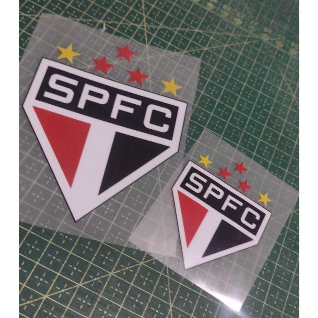 Adesivo Têxtil Termocolante para tecidos São Paulo FC Tricolor do Morumbis aplica com Ferro de Passar