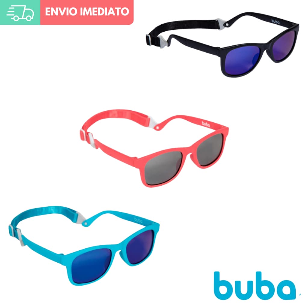 Óculos De Sol Bebê Bebê Buba Com Alça Ajustável Proteção Uva Uvb 3 a 36 meses Flexível