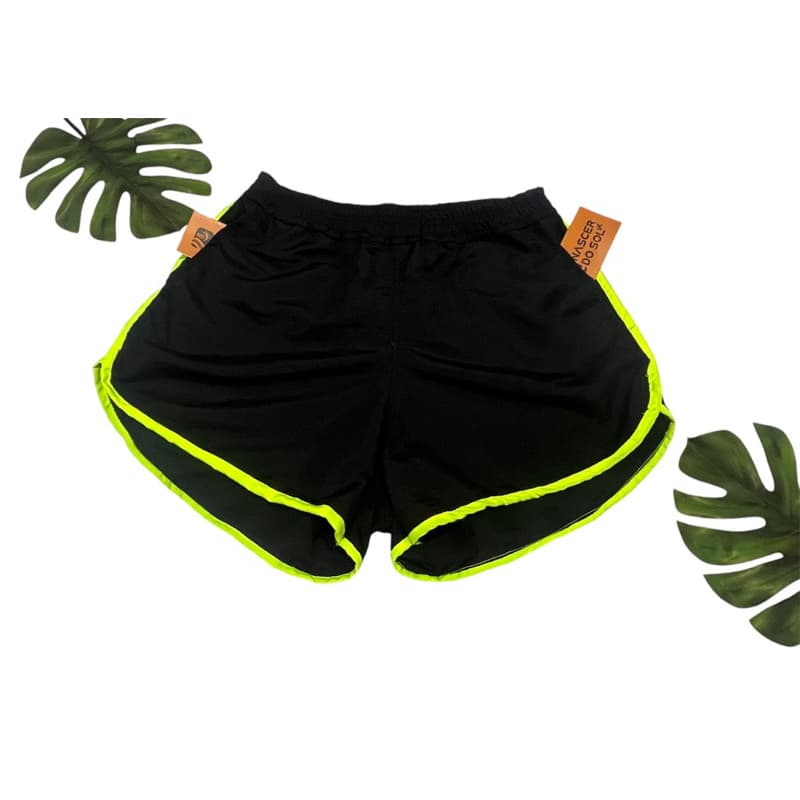 shortinho tactel ou microfibra com bolsos