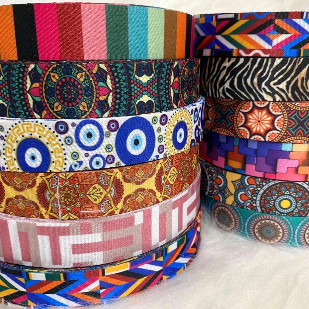 Alça Chic  (5 metros) Colorida- Estampada-  3cm - Diversas