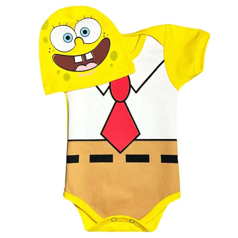 Body Temático Bebê Mesversário Bob Esponja