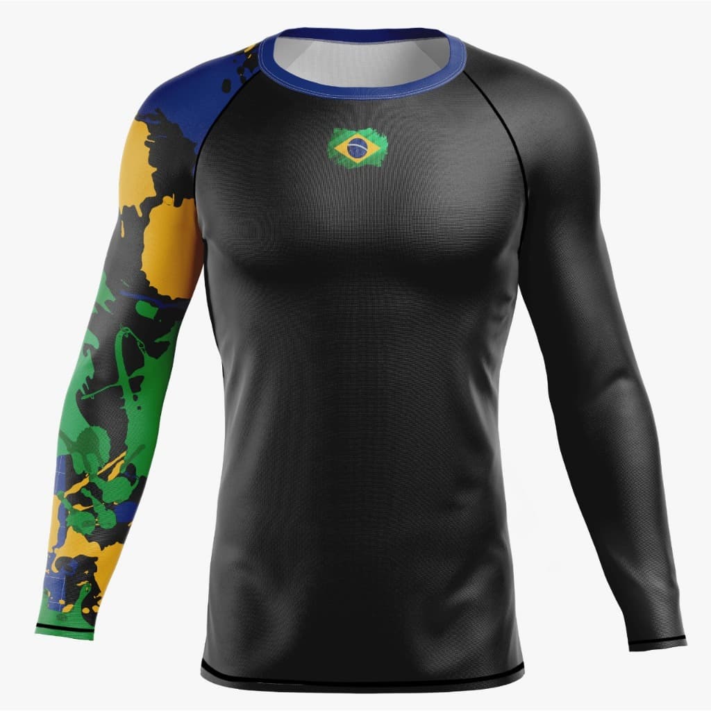 Segunda Pele Excelente para Treino Academia Proteção Térmica Brasil Preta x